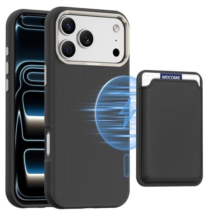 Mocome schlichte magnetische Kartenfachtasche Handyhülle, für iPhone 17 Pro Max, für iPhone 17 Pro