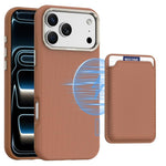 Mocome schlichte magnetische Kartenfachtasche Handyhülle, für iPhone 17 Pro Max, für iPhone 17 Pro