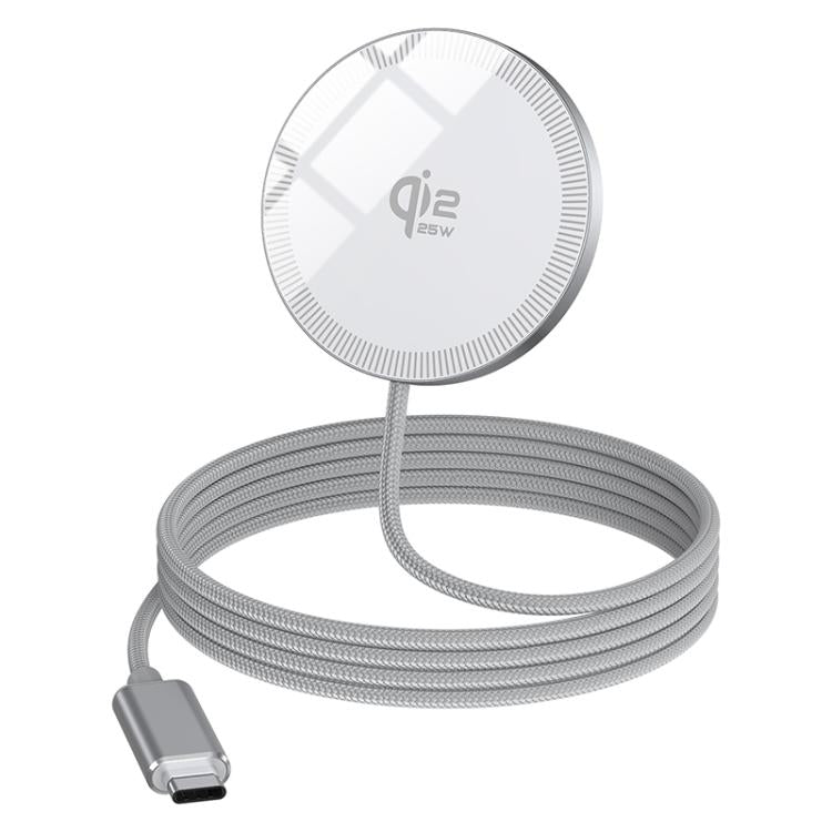 QI2 25W USB-C / Type-C Schnittstelle Tragbares Magnetisches Kabelloses Ladegerät