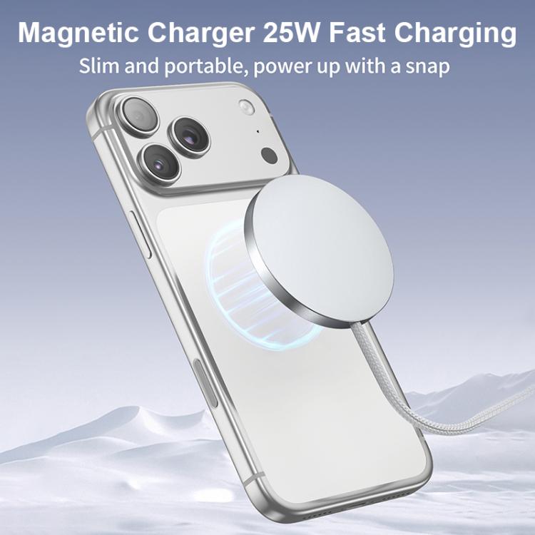 QI2 25W USB-C / Type-C Schnittstelle Tragbares Magnetisches Kabelloses Ladegerät
