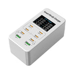 A8C 2 x USB-A und 6 x USB-C / Typ-C Anschlüsse Desktop Digitalanzeige Multi-Port-Ladegerät, US-Stecker, EU-Stecker, UK-Stecker, AU-Stecker