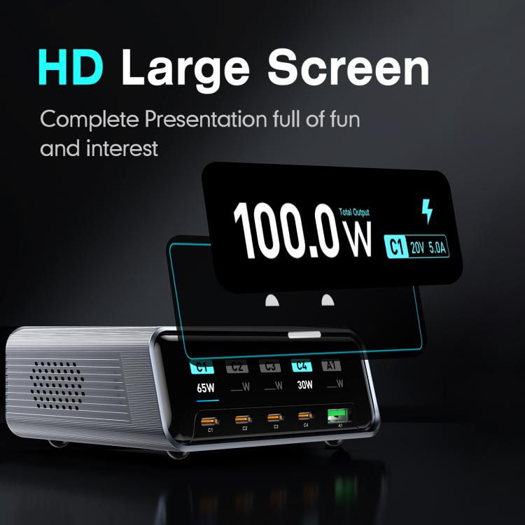 WXL-60D 2,3-Zoll Smart Display GaN Hochleistungs-Desktop-Ladestation, WXL-60D