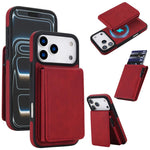 Retro Kunstleder Abnehmbare Federbelastete Kartenetui Magnetische RFID Handyhülle, Für iPhone 17e / 16e, Für iPhone 17 Pro Max, Für iPhone 17 Pro, Für iPhone 15 Plus, Für iPhone 15, Für iPhone 14 Plus, Für iPhone 14 / 13, Für iPhone 12 / 12 Pro
