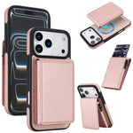 Retro Kunstleder Abnehmbare Federbelastete Kartenetui Magnetische RFID Handyhülle, Für iPhone 17e / 16e, Für iPhone 17 Pro Max, Für iPhone 17 Pro, Für iPhone 15 Plus, Für iPhone 15, Für iPhone 14 Plus, Für iPhone 14 / 13, Für iPhone 12 / 12 Pro