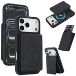 Retro Kunstleder Abnehmbare Federbelastete Kartenetui Magnetische RFID Handyhülle, Für iPhone 17e / 16e, Für iPhone 17 Pro Max, Für iPhone 17 Pro, Für iPhone 15 Plus, Für iPhone 15, Für iPhone 14 Plus, Für iPhone 14 / 13, Für iPhone 12 / 12 Pro