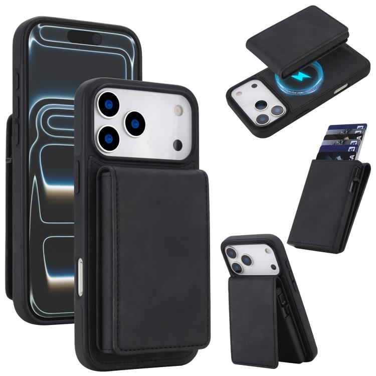 Retro Kunstleder Abnehmbare Federbelastete Kartenetui Magnetische RFID Handyhülle, Für iPhone 17e / 16e, Für iPhone 17 Pro Max, Für iPhone 17 Pro, Für iPhone 15 Plus, Für iPhone 15, Für iPhone 14 Plus, Für iPhone 14 / 13, Für iPhone 12 / 12 Pro