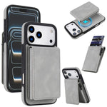 Retro Kunstleder Abnehmbare Federbelastete Kartenetui Magnetische RFID Handyhülle, Für iPhone 17e / 16e, Für iPhone 17 Pro Max, Für iPhone 17 Pro, Für iPhone 15 Plus, Für iPhone 15, Für iPhone 14 Plus, Für iPhone 14 / 13, Für iPhone 12 / 12 Pro