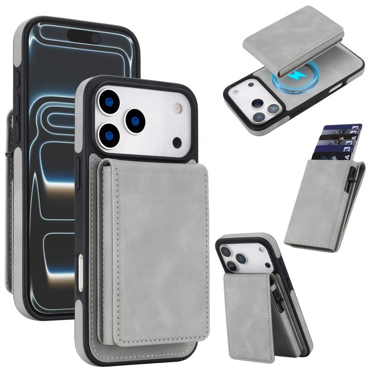 Retro Kunstleder Abnehmbare Federbelastete Kartenetui Magnetische RFID Handyhülle, Für iPhone 17e / 16e, Für iPhone 17 Pro Max, Für iPhone 17 Pro, Für iPhone 15 Plus, Für iPhone 15, Für iPhone 14 Plus, Für iPhone 14 / 13, Für iPhone 12 / 12 Pro