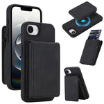Retro Kunstleder Abnehmbare Federbelastete Kartenetui Magnetische RFID Handyhülle, Für iPhone 17e / 16e, Für iPhone 17 Pro Max, Für iPhone 17 Pro, Für iPhone 15 Plus, Für iPhone 15, Für iPhone 14 Plus, Für iPhone 14 / 13, Für iPhone 12 / 12 Pro