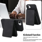 Retro Kunstleder Abnehmbare Federbelastete Kartenetui Magnetische RFID Handyhülle, Für iPhone 17e / 16e, Für iPhone 17 Pro Max, Für iPhone 17 Pro, Für iPhone 15 Plus, Für iPhone 15, Für iPhone 14 Plus, Für iPhone 14 / 13, Für iPhone 12 / 12 Pro
