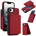 Retro Kunstleder Abnehmbare Federbelastete Kartenetui Magnetische RFID Handyhülle, Für iPhone 17e / 16e, Für iPhone 17 Pro Max, Für iPhone 17 Pro, Für iPhone 15 Plus, Für iPhone 15, Für iPhone 14 Plus, Für iPhone 14 / 13, Für iPhone 12 / 12 Pro