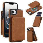 Retro Kunstleder Abnehmbare Federbelastete Kartenetui Magnetische RFID Handyhülle, Für iPhone 17e / 16e, Für iPhone 17 Pro Max, Für iPhone 17 Pro, Für iPhone 15 Plus, Für iPhone 15, Für iPhone 14 Plus, Für iPhone 14 / 13, Für iPhone 12 / 12 Pro