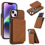 Retro Kunstleder Abnehmbare Federbelastete Kartenetui Magnetische RFID Handyhülle, Für iPhone 17e / 16e, Für iPhone 17 Pro Max, Für iPhone 17 Pro, Für iPhone 15 Plus, Für iPhone 15, Für iPhone 14 Plus, Für iPhone 14 / 13, Für iPhone 12 / 12 Pro