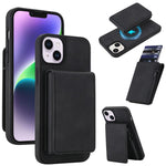 Retro Kunstleder Abnehmbare Federbelastete Kartenetui Magnetische RFID Handyhülle, Für iPhone 17e / 16e, Für iPhone 17 Pro Max, Für iPhone 17 Pro, Für iPhone 15 Plus, Für iPhone 15, Für iPhone 14 Plus, Für iPhone 14 / 13, Für iPhone 12 / 12 Pro
