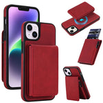 Retro Kunstleder Abnehmbare Federbelastete Kartenetui Magnetische RFID Handyhülle, Für iPhone 17e / 16e, Für iPhone 17 Pro Max, Für iPhone 17 Pro, Für iPhone 15 Plus, Für iPhone 15, Für iPhone 14 Plus, Für iPhone 14 / 13, Für iPhone 12 / 12 Pro