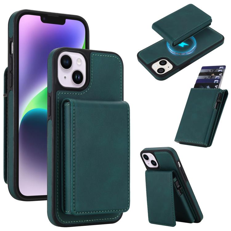 Retro Kunstleder Abnehmbare Federbelastete Kartenetui Magnetische RFID Handyhülle, Für iPhone 17e / 16e, Für iPhone 17 Pro Max, Für iPhone 17 Pro, Für iPhone 15 Plus, Für iPhone 15, Für iPhone 14 Plus, Für iPhone 14 / 13, Für iPhone 12 / 12 Pro