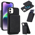 Retro Kunstleder Abnehmbare Federbelastete Kartenetui Magnetische RFID Handyhülle, Für iPhone 17e / 16e, Für iPhone 17 Pro Max, Für iPhone 17 Pro, Für iPhone 15 Plus, Für iPhone 15, Für iPhone 14 Plus, Für iPhone 14 / 13, Für iPhone 12 / 12 Pro