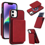 Retro Kunstleder Abnehmbare Federbelastete Kartenetui Magnetische RFID Handyhülle, Für iPhone 17e / 16e, Für iPhone 17 Pro Max, Für iPhone 17 Pro, Für iPhone 15 Plus, Für iPhone 15, Für iPhone 14 Plus, Für iPhone 14 / 13, Für iPhone 12 / 12 Pro
