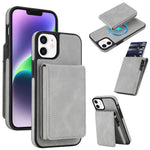Retro Kunstleder Abnehmbare Federbelastete Kartenetui Magnetische RFID Handyhülle, Für iPhone 17e / 16e, Für iPhone 17 Pro Max, Für iPhone 17 Pro, Für iPhone 15 Plus, Für iPhone 15, Für iPhone 14 Plus, Für iPhone 14 / 13, Für iPhone 12 / 12 Pro