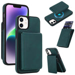 Retro Kunstleder Abnehmbare Federbelastete Kartenetui Magnetische RFID Handyhülle, Für iPhone 17e / 16e, Für iPhone 17 Pro Max, Für iPhone 17 Pro, Für iPhone 15 Plus, Für iPhone 15, Für iPhone 14 Plus, Für iPhone 14 / 13, Für iPhone 12 / 12 Pro