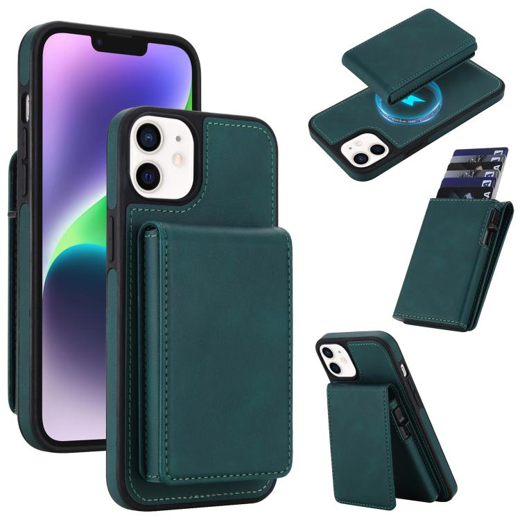 Retro Kunstleder Abnehmbare Federbelastete Kartenetui Magnetische RFID Handyhülle, Für iPhone 17e / 16e, Für iPhone 17 Pro Max, Für iPhone 17 Pro, Für iPhone 15 Plus, Für iPhone 15, Für iPhone 14 Plus, Für iPhone 14 / 13, Für iPhone 12 / 12 Pro