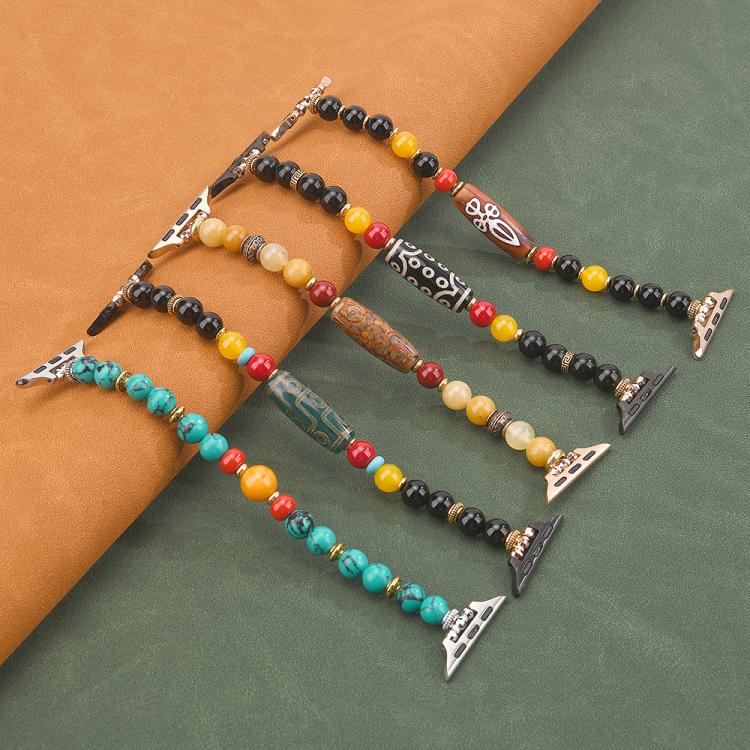 Tibetisches Perlenarmband-Uhrenarmband, Für Apple Watch 46mm / 49mm / 45mm / 44mm, Für Apple Watch 42mm / 41mm / 40mm / 38mm