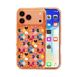 Glitzernde Kristall rote Herz Muster Handyhülle, Für iPhone 17 Pro Max, Für iPhone 17 Pro