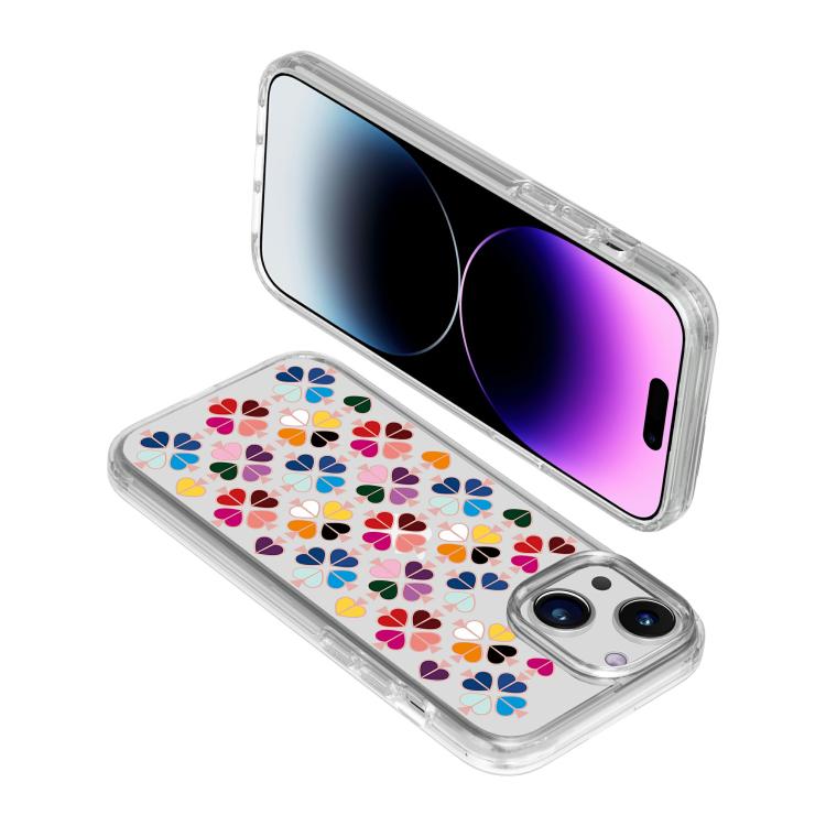 Transparent Crystal Red Heart Pattern Phone Case, For iPhone 13