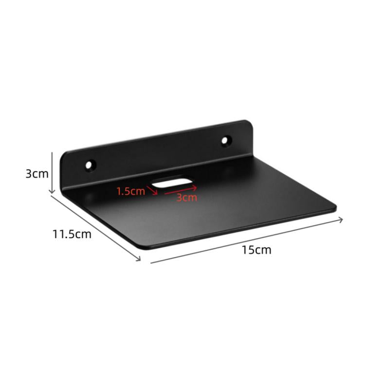 Kleines an der Wand montiertes quadratisches Aufbewahrungsregal aus Acryl, 2 Stück/Packung