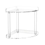 Doppellagiges Eckregal aus klarem Acryl, Desktop-Organizer