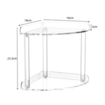 Doppellagiges Eckregal aus klarem Acryl, Desktop-Organizer