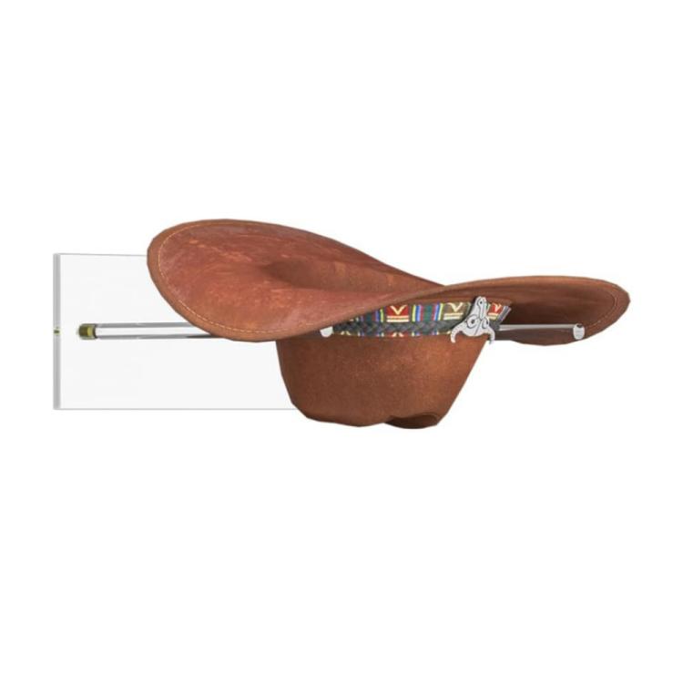 Wandmontiertes klares Acryl Cowboyhut-Aufbewahrungsregal Sonnenhut-Ausstellungsständer, Einzelpackung, 2 Stück/Packung