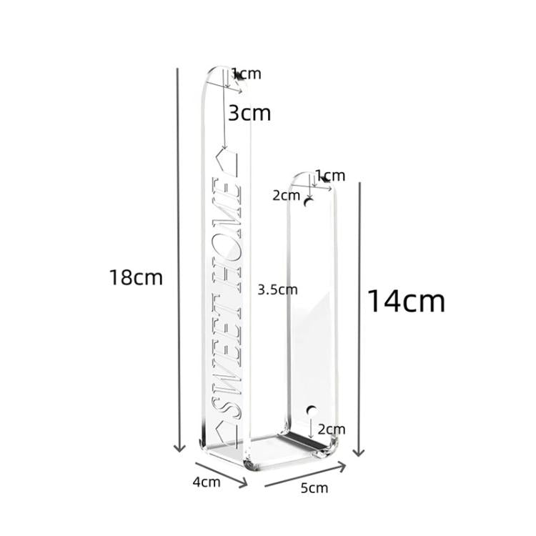 1 Paar/Packung durchsichtige Acryl-Raffhalter für Gardinen, bohrfreie und gebohrte Montage unterstützend