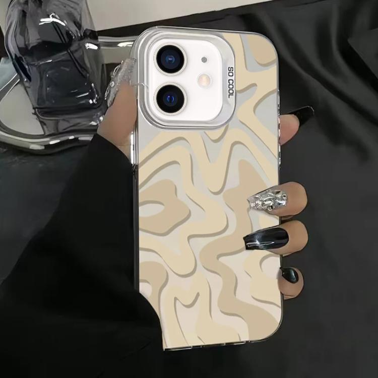 Wellenstreifen Muster Mattierte IMD 2-in-1 PC-Handyhülle, Für iPhone 11, Für iPhone 11 Pro, Für iPhone X / XS, Für iPhone XR, Für iPhone XS Max, Für iPhone 8 Plus / 7 Plus