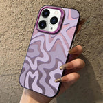 Wellenstreifen Muster Mattierte IMD 2-in-1 PC-Handyhülle, Für iPhone 11, Für iPhone 11 Pro, Für iPhone X / XS, Für iPhone XR, Für iPhone XS Max, Für iPhone 8 Plus / 7 Plus