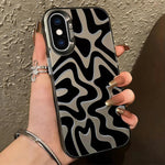 Wellenstreifen Muster Mattierte IMD 2-in-1 PC-Handyhülle, Für iPhone 11, Für iPhone 11 Pro, Für iPhone X / XS, Für iPhone XR, Für iPhone XS Max, Für iPhone 8 Plus / 7 Plus