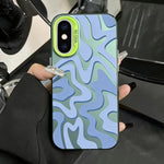 Wellenstreifen Muster Mattierte IMD 2-in-1 PC-Handyhülle, Für iPhone 11, Für iPhone 11 Pro, Für iPhone X / XS, Für iPhone XR, Für iPhone XS Max, Für iPhone 8 Plus / 7 Plus