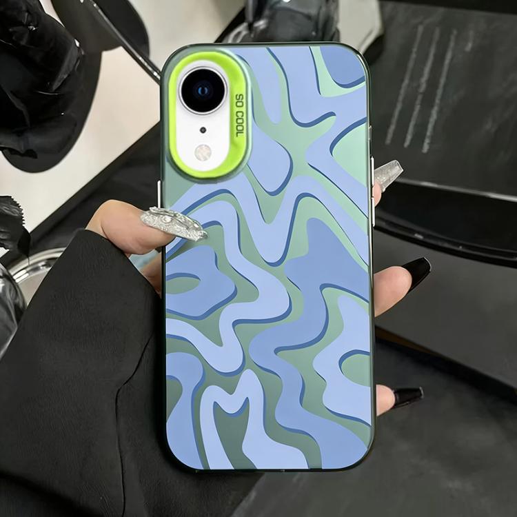 Wellenstreifen Muster Mattierte IMD 2-in-1 PC-Handyhülle, Für iPhone 11, Für iPhone 11 Pro, Für iPhone X / XS, Für iPhone XR, Für iPhone XS Max, Für iPhone 8 Plus / 7 Plus