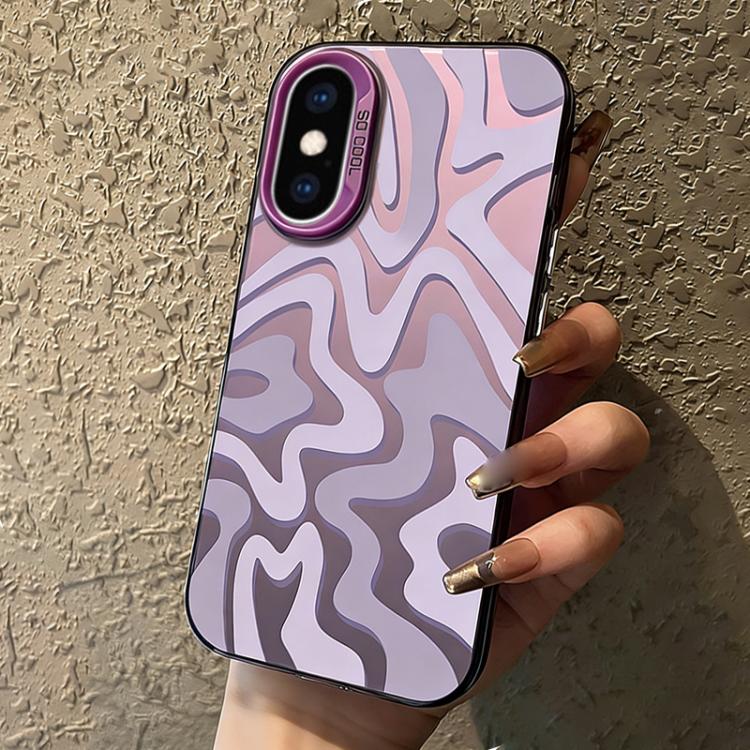 Wellenstreifen Muster Mattierte IMD 2-in-1 PC-Handyhülle, Für iPhone 11, Für iPhone 11 Pro, Für iPhone X / XS, Für iPhone XR, Für iPhone XS Max, Für iPhone 8 Plus / 7 Plus