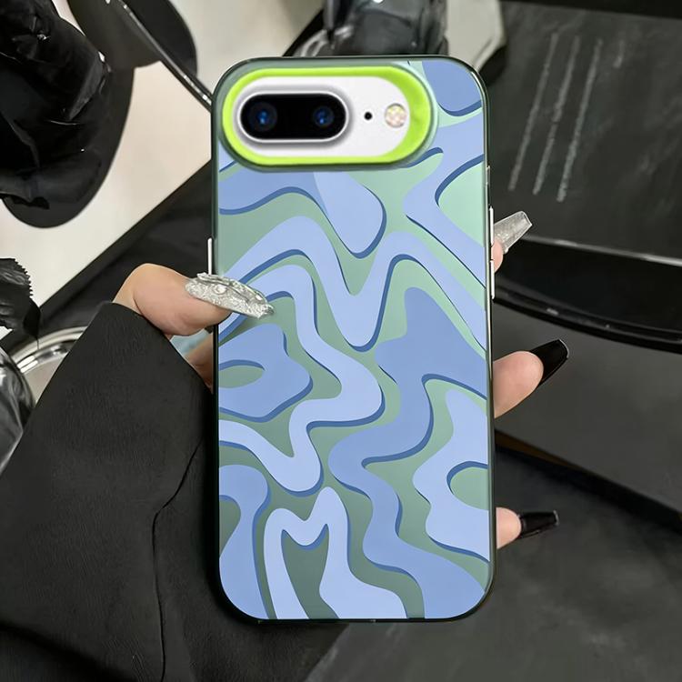 Wellenstreifen Muster Mattierte IMD 2-in-1 PC-Handyhülle, Für iPhone 11, Für iPhone 11 Pro, Für iPhone X / XS, Für iPhone XR, Für iPhone XS Max, Für iPhone 8 Plus / 7 Plus