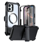 Acrylic Full Coverage Magnetic Phone Case with Back Clip, For iPhone 16 Plus, For iPhone 16, For iPhone 15 Pro Max, For iPhone 15 Pro, For iPhone 15 Plus / 14 Plus, For iPhone 15