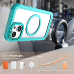 Acryl Vollschutz Magnetische Handyhülle mit Rückclip, Für iPhone 14 / 13, Für iPhone 14 Pro, Für iPhone 14 Pro Max, Für iPhone 13 Pro Max, Für iPhone 13 Pro, Für iPhone 12 / 12 Pro