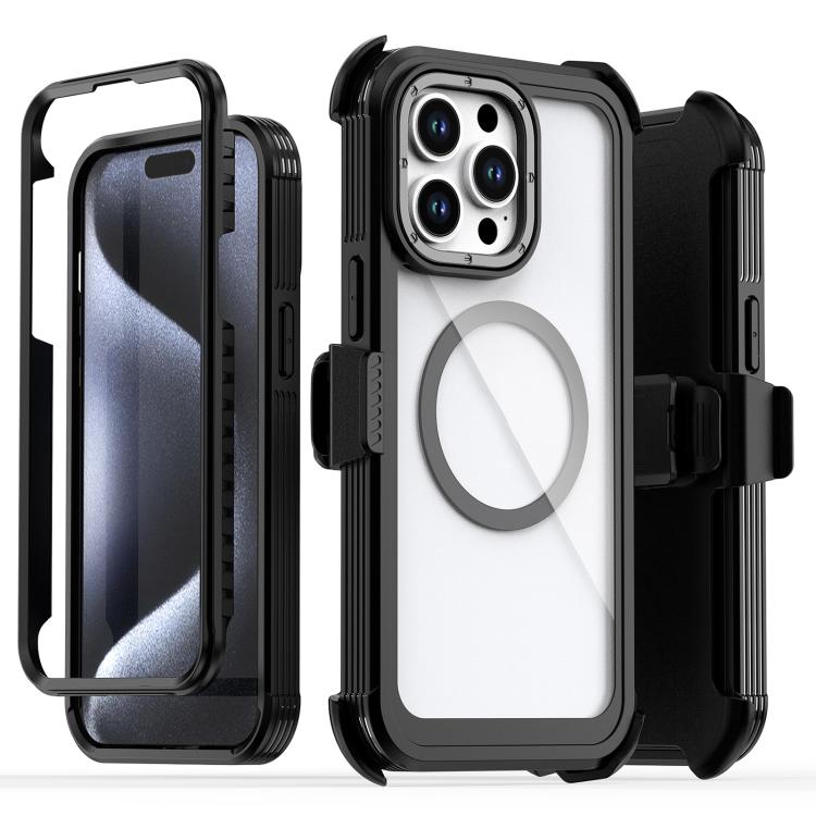 Acryl Vollschutz Magnetische Handyhülle mit Rückclip, Für iPhone 14 / 13, Für iPhone 14 Pro, Für iPhone 14 Pro Max, Für iPhone 13 Pro Max, Für iPhone 13 Pro, Für iPhone 12 / 12 Pro