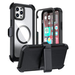 Acryl Vollschutz Magnetische Handyhülle mit Rückclip, Für iPhone 14 / 13, Für iPhone 14 Pro, Für iPhone 14 Pro Max, Für iPhone 13 Pro Max, Für iPhone 13 Pro, Für iPhone 12 / 12 Pro