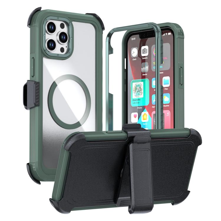 Acryl Vollschutz Magnetische Handyhülle mit Rückclip, Für iPhone 14 / 13, Für iPhone 14 Pro, Für iPhone 14 Pro Max, Für iPhone 13 Pro Max, Für iPhone 13 Pro, Für iPhone 12 / 12 Pro