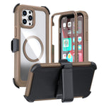 Acryl Vollschutz Magnetische Handyhülle mit Rückclip, Für iPhone 14 / 13, Für iPhone 14 Pro, Für iPhone 14 Pro Max, Für iPhone 13 Pro Max, Für iPhone 13 Pro, Für iPhone 12 / 12 Pro