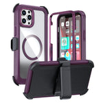 Acryl Vollschutz Magnetische Handyhülle mit Rückclip, Für iPhone 14 / 13, Für iPhone 14 Pro, Für iPhone 14 Pro Max, Für iPhone 13 Pro Max, Für iPhone 13 Pro, Für iPhone 12 / 12 Pro