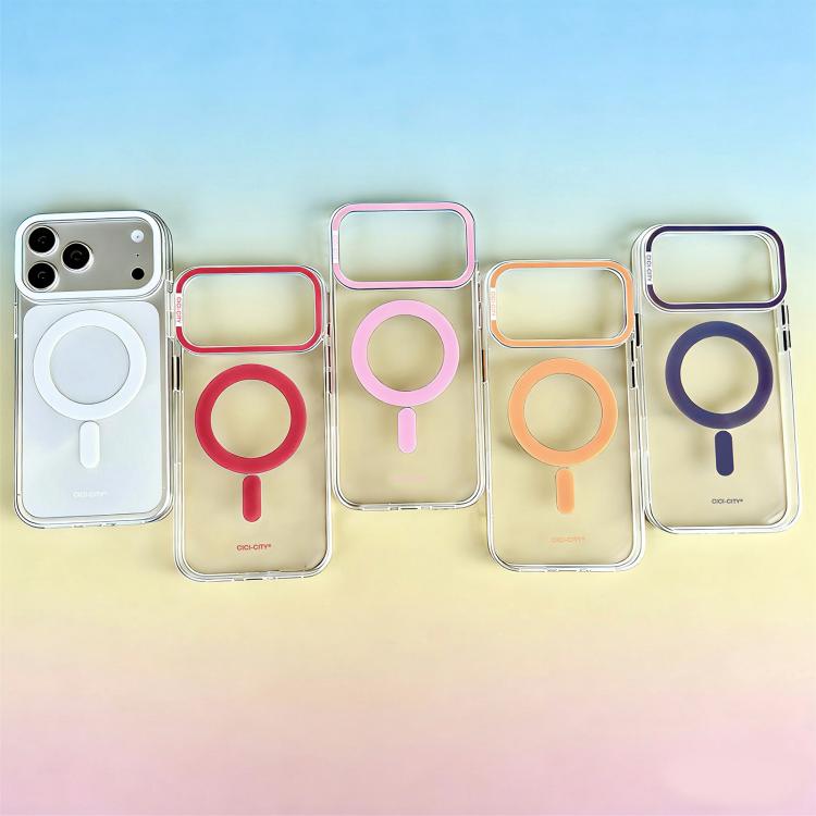 CICI-CITY Self-Healing Transparent IMD Magnetic Phone Case, For iPhone 17 Pro Max, For iPhone 17 Pro