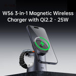 ROCK W56 3-in-1 Magnetisches Kabelloses Ladegerät mit Qi2.2 25W, W56