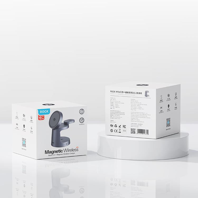 ROCK W56 3-in-1 Magnetisches Kabelloses Ladegerät mit Qi2.2 25W, W56